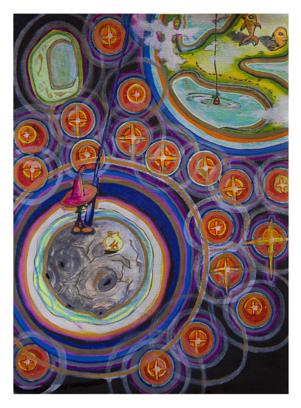 FISHERMAN ON THE MOON drawings by Maher Diab