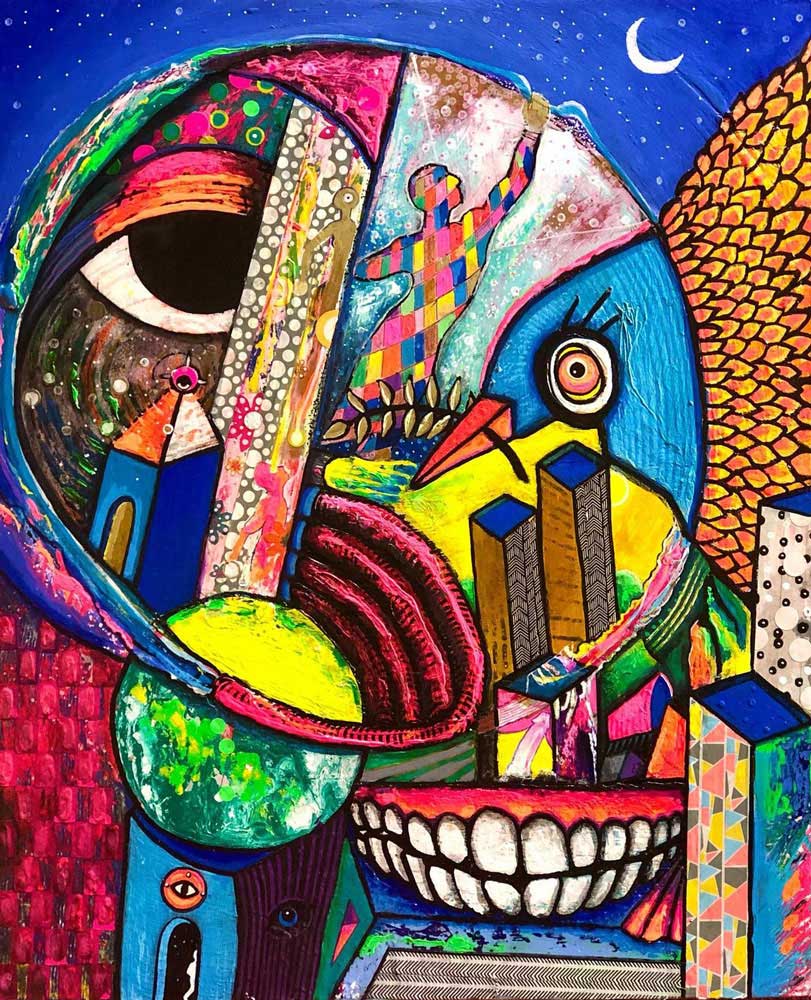 Fable from Inner Earth paintings by Maher Diab