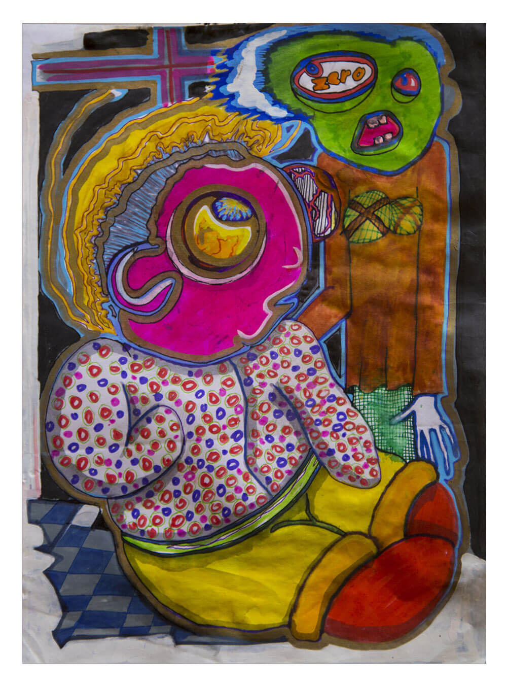 I HAVE ZERO FELIINGS drawings by Maher Diab