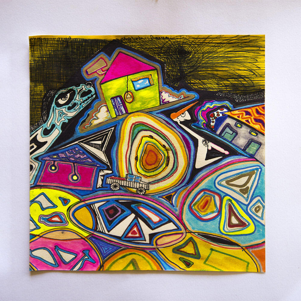 I TRIED TO KILL THE PAIN, BOUGHT SOME WINE  drawings by Maher Diab