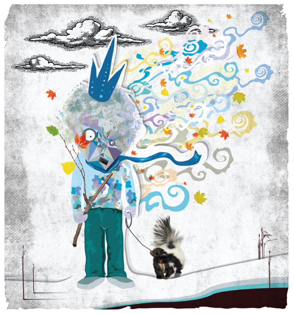 My friend the skunk digital by Maher Diab