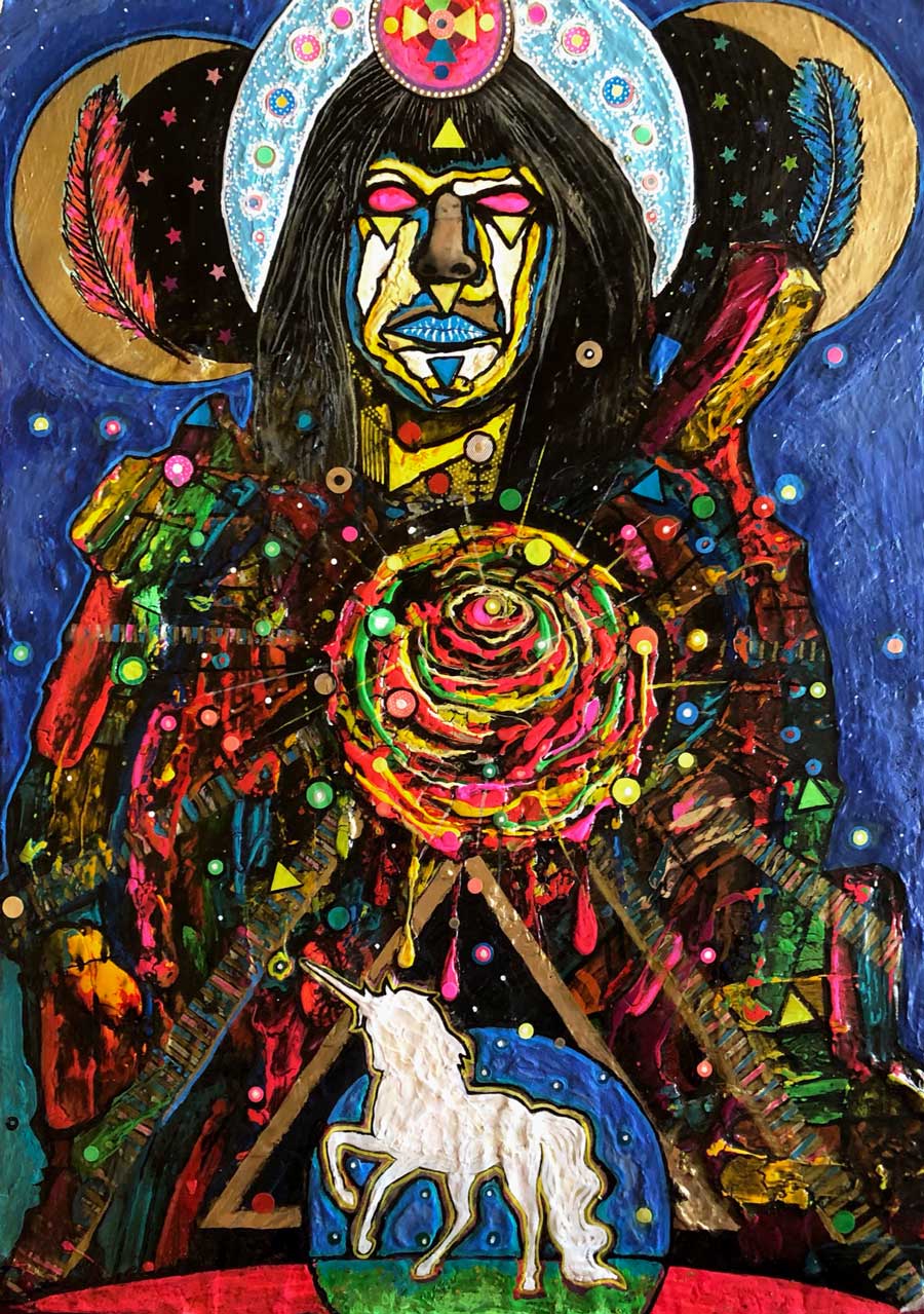 She said always look for the Unicorn paintings by Maher Diab