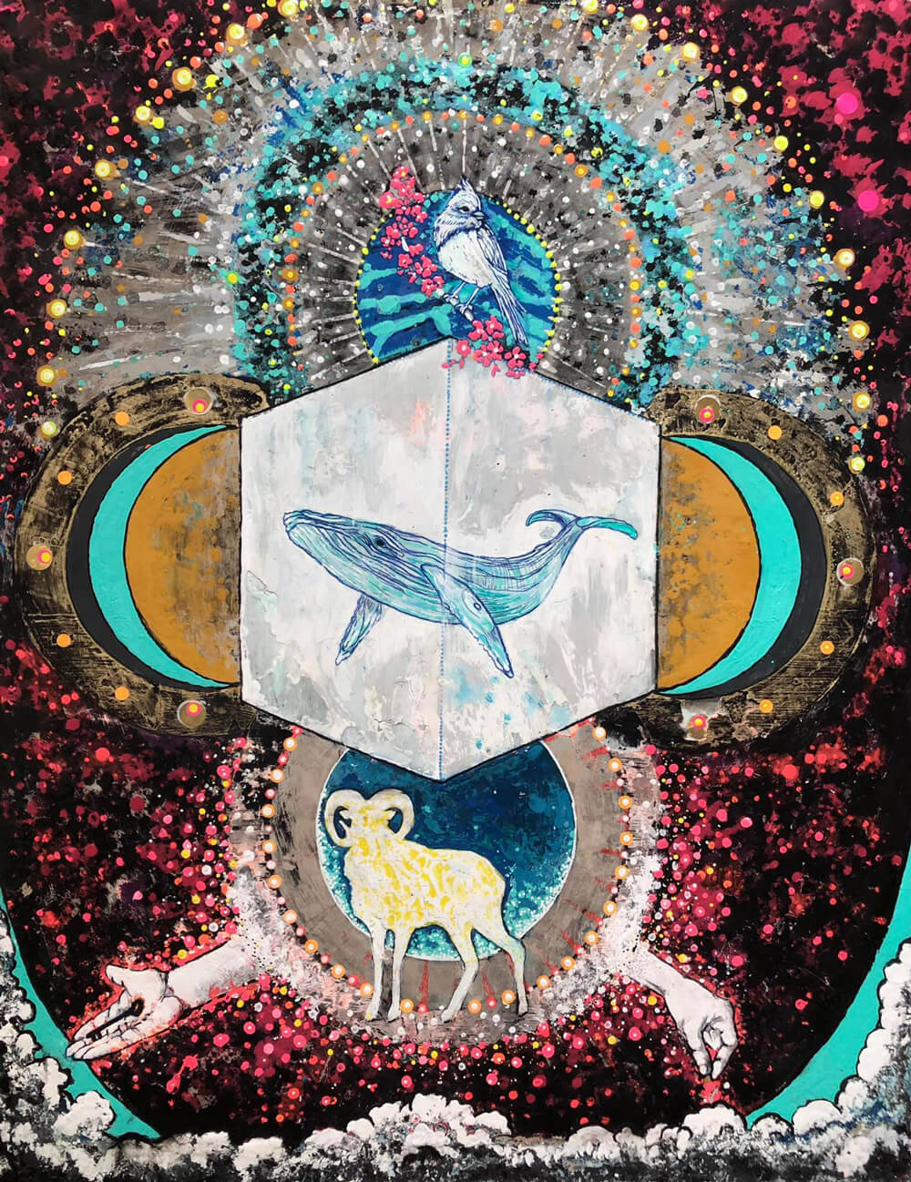 Pachamama paintings by Maher Diab