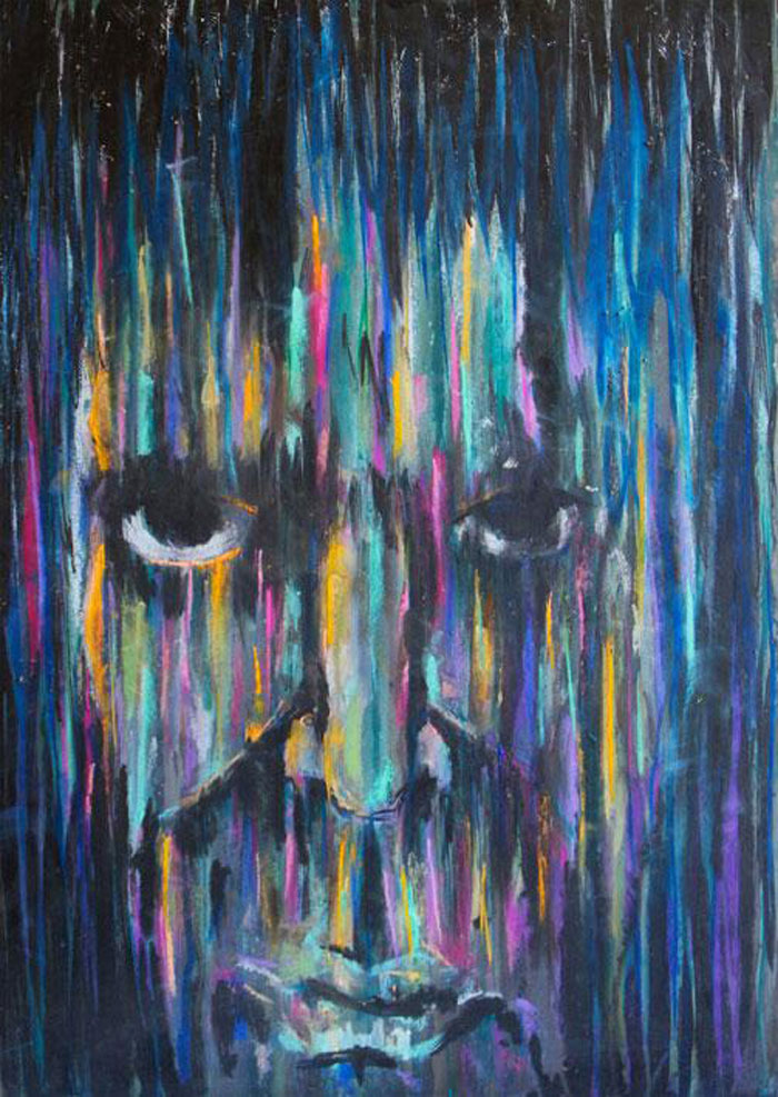 slippery slope paintings by Maher Diab