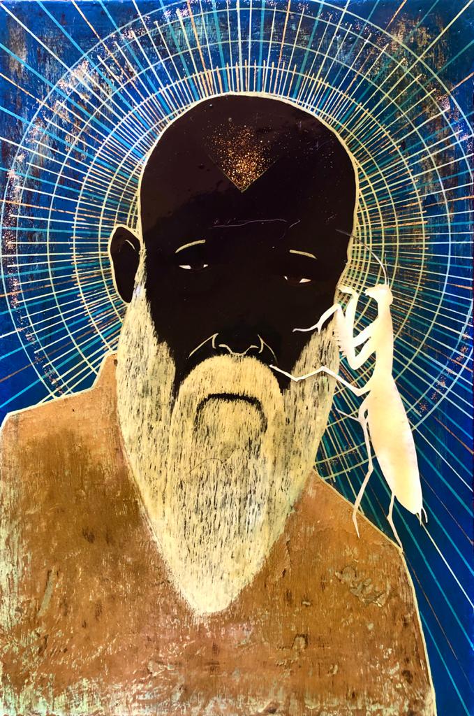 The Mantis Whisper paintings by Maher Diab